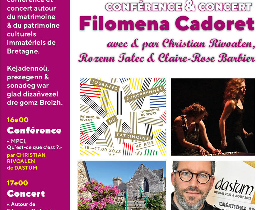 Conférence & Concert « Autour de Filomena Cadoret »