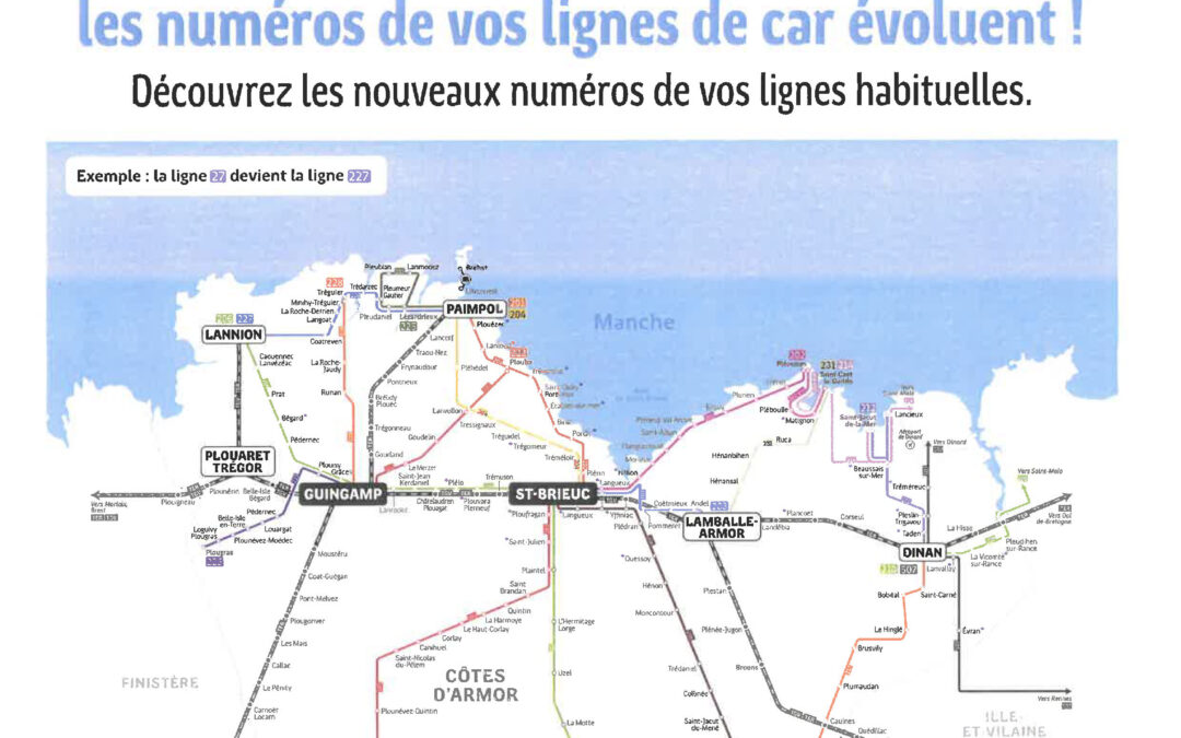 Modification des numéros de ligne Breizhgo